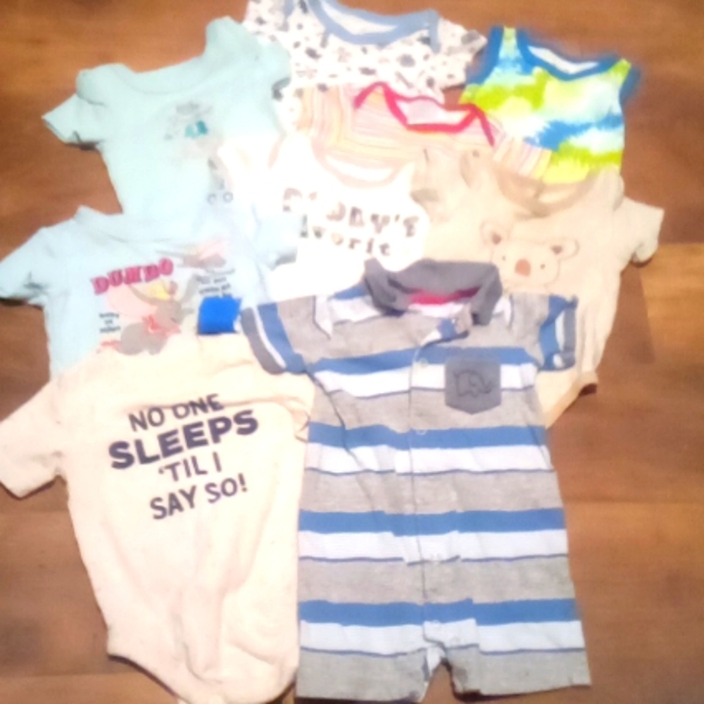 0-3 months ONESIES 9 PIECES
